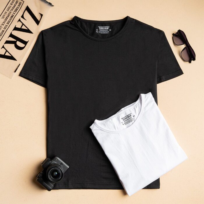 ⁦Zara تيشرت نص كم⁩ - الصورة ⁦1⁩
