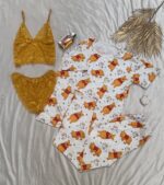 ⁦بيجامة فاخرة 4 قطع⁩ - الصورة ⁦2⁩